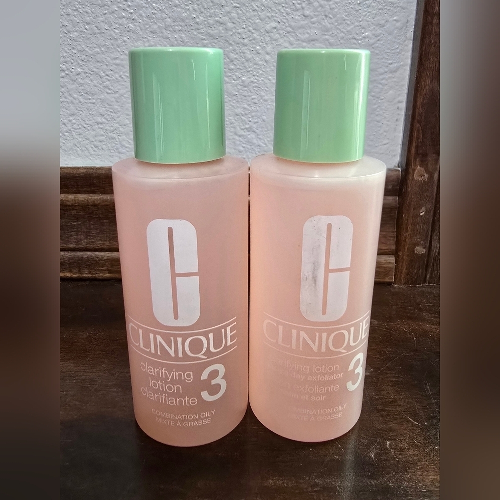 Clinique Clarifying Lotion Clarifiante 3 - 2oz/60ml New Travel Size 2 Pieces